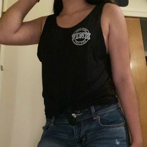 Super Soft Black Pink Tank Top